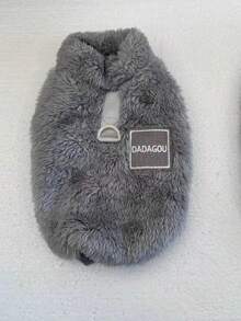 1件可爱款式，秋冬季，猫/狗适用，小型宠物 - 灰色 - 查看 8