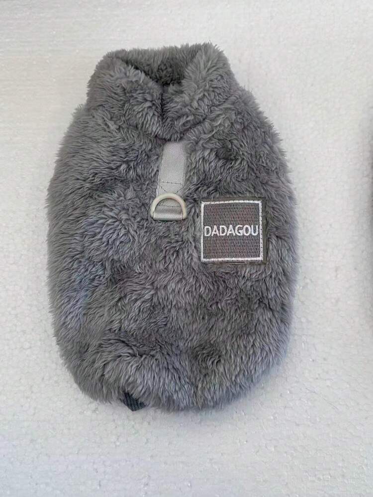 1件可爱款式，秋冬季，猫/狗适用，小型宠物 - 灰色 - 查看 8