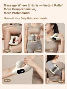 Teckwe Fascia Ring Massager, Fully Upgraded Multifunctional Fascia Ring Massager With Adjustable Back Support, Shoulder And Neck Yoga Ring, Mini Liposuction Device.(This Product Does Not Include A Belt) Type-C Charging (1200mAh - Two 1200mAh Batteries In Series) - Multicolor - View 6