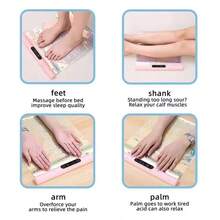 Teckwe 微电流足部按摩垫，卷轴式便携式足部理疗按摩垫，彩色按摩工具，促进血液循环，缓解疲劳，200mAh