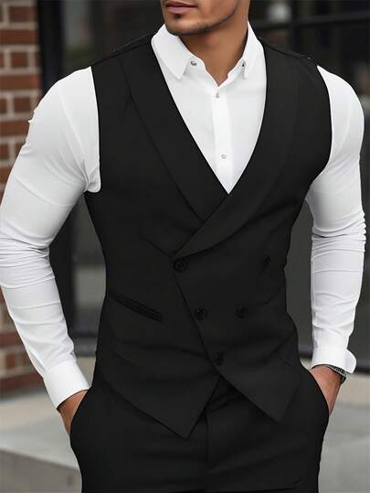 Calvornis Chaleco cruzado para hombre sin camisa