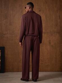 AKNOTIC Men's Suit Set, Comfortable & Versatile For Daily Wear, Gatherings, Parties, Dates - Rose Red - View 7