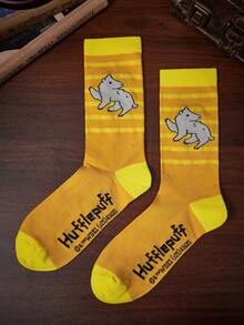 HARRY POTTER X SHEIN Calcetines tipo tripulación para mujer - Multicolor - Ver 2