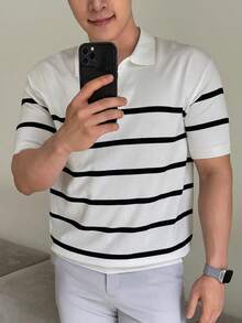 DAZY Men's Striped Knitwear For Summer - Multicolor - View 7