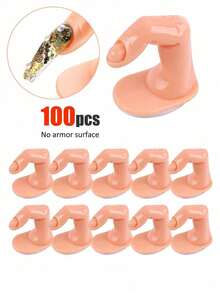 10个练习美甲手指，带假指甲，适用于亚克力凝胶美甲，可用于手部美甲训练、展示装饰，适合美甲初学者和沙龙美甲师，美甲用品，美甲工具，美甲艺术工具，返校季，美甲，按压式美甲工具 - 彩色 - 查看 30