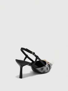 CUCCOO BIZCHIC Pointed Toe Hollow Out Stiletto Heel Women Pumps, Commuting & Casual - Black - View 4