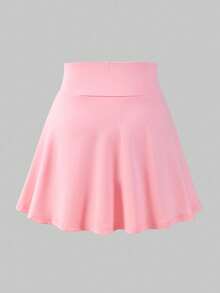 Sparklyn Girls' Casual Versatile Sports & Ballet Dance Leggings Skirt Fall Winter - Pink - View 4