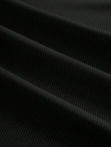 EMERY ROSE Women's Solid Color Fashionable Versatile Long Sleeve T-Shirt For Commuting - Black - View 4