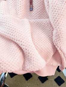 Rina Fox 女士休闲百搭连帽卫衣，秋冬季 - 粉色 - 查看 4