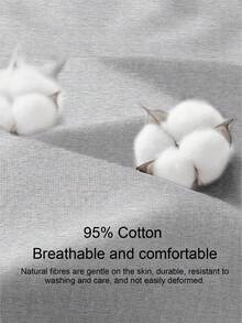 Tseoso Bộ 3 áo thun dài tay cổ tròn ôm vừa vặn thường ngày dành cho nữ, 95% cotton, đen, xám pha, xanh navy - Nhiều màu - Xem 4