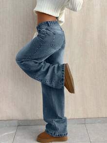 SHEIN TALL CASUAL LOW WAIST BAGGY LOOSE STRAIGHT LEG JEAN Jeans For Women Wide Leg Pants