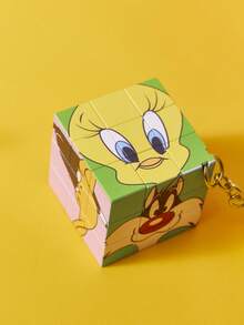 LOONEY TUNES X SHEIN Rotatable Metal Keychain - Multicolor - View 3