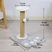 PETSIN 1 Cột cào móng cho mèo bằng dây thừng sisal màu xám bền chắc, chống rụng lông, tiết kiệm không gian cho căn hộ nhỏ, đồ chơi tự giải trí cho mèo, chống trượt, ổn định, chống trầy xước, thúc đẩy việc chăm sóc móng vuốt khỏe mạnh, giảm buồn chán, đồ dùng tương tác cho thú cưng dành cho người yêu mèo, sử dụng hàng ngày, trang trí nhà cửa, mùa xuân, mùa hè, mùa thu, mùa đông, đồ chơi nhai cho mèo con - Nhiều màu - Xem 8