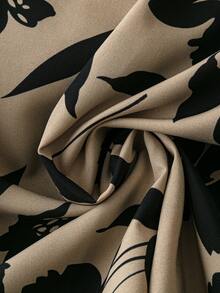 Franclia Tall Conjunto de 2 piezas de top corto y falda con pliegues y estampado floral diminuto, sexy, para primavera/verano - Multicolor - Ver 3