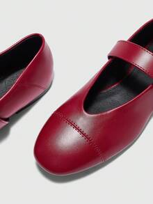 CUCCOO BIZCHIC Giày bệt nữ thiết kế khóa cài tiện dụng hàng ngày - Màu Đỏ Sâu - Xem 7