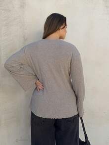 Nezia Cruz Plus Size Women Metal Flower Single-Breasted Long Sleeve Loose Casual Jacket,Fall Clothes For Women Winter Autumn - Camel - View 2