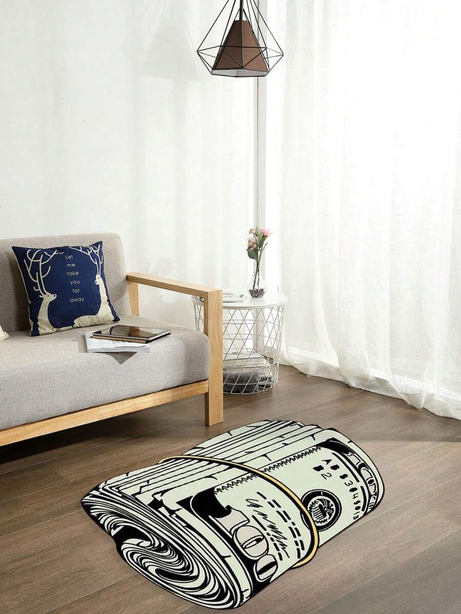 1 pieza/2 piezas Alfombra de imitación de cachemira de forma especial para sala de estar, baño, dormitorio y mesita de noche, suave y antideslizante, lavable - Multicolor - Ver 1