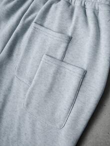 PAVTROS 男士街头风畅销连帽衫套装，大字母拼接设计，适合户外音乐节、日常穿着、朋友聚会、送给男友/老公的礼物、周年纪念礼物 - 淺灰色 - 查看 5