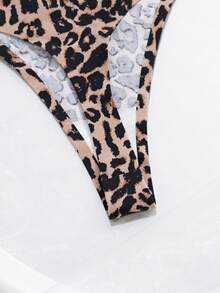 SHEIN Leopard Print Rhinestone Embellished Sexy G-String Panties, Suitable For Date Wear, Rave ClassicAnimalPrint - Multicolor - View 6