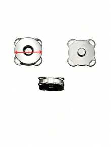 5/10/12/20 par magnetiska knappar för gör-det-själv, tecknade magnetiska osynliga tryckknappar för sömnad, magnetiska knappar med plommonblomma, syknappar, osynliga sydda metallknappar, plånboksspännen - Silver - Visa 22