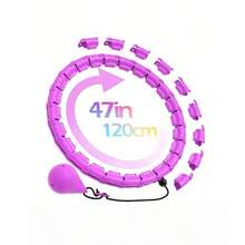 Bài tập giảm cân dành cho người lớn 47in/120cm, phù hợp cho phụ nữ và người mới bắt đầu, bao gồm 24 mắt xích có thể tháo rời và quả bóng rỗng tự làm màu tím - Nhiều màu - Xem 1