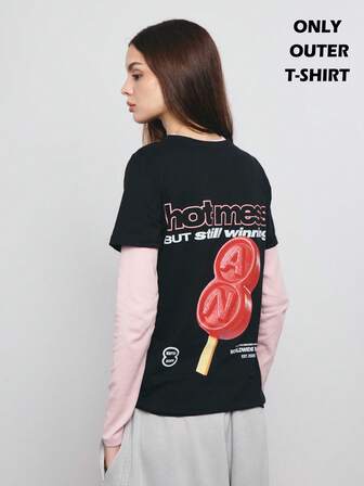 SURIMA Camiseta de mujer de manga corta, cuello redondo, holgada y casual, adecuada para el verano