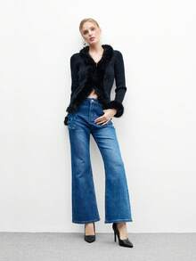 CUCCOO BIZCHIC Women's Fashionable Elegant Pointed Toe High Heels For Christmas - Black - View 6