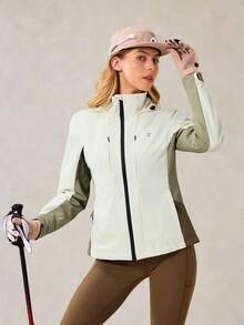 OutZeal 女式防水防风拉链口袋撞色户外外套徒步露营秋冬 - 彩色 - 查看 10