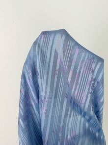 Amorya Áo cánh voan thanh lịch dành cho nữ với vải jacquard kim loại, tay bồng trễ vai, phù hợp với thời trang hàng ngày, tụ tập, tiệc tùng, hẹn hò, Halloween và nhiều dịp khác - Màu xanh lam - Xem 7