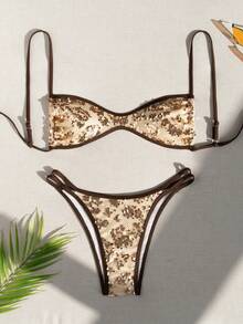 Swim Mod New Sexy Women Bikini Set, Sequin Swimsuit For Beach Vacation, Spring/Summer - Multicolor - View 2