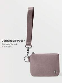 GLOWMODE Cartera resistente al agua para llevar a todas partes - Gris violeta - Ver 3