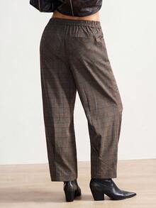 Bohemela 波西米亚风格子宽松休闲裤，适合冬季、圣诞节、新年派对等场合 - 卡其色 - 查看 7