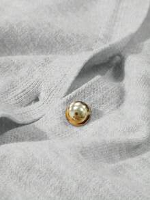 Franclia 2pcs/Set Women Casual Loose Knit Sweater & Pants Loungewear Set, Comfortable & Minimalist Design - Light Grey - View 3