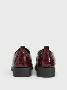 Sugerpunk Giày lười buộc dây dành cho nữ để mặc hàng ngày - Màu Đỏ Sâu - Xem 4
