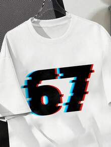 男童休闲简约时尚经典酷炫风格67号美式复古运动短袖圆领T恤，适合春夏秋冬穿着，居家及街头皆宜。 - 白色 - 查看 5
