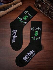 HARRY POTTER X SHEIN Kaos Kaki Wanita Model Crew - MultiWarna - View 3