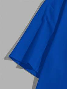 Manfinity Joysei Standard Fit Men's Navy Blue Short Sleeve T-Shirt - Royal Blue - View 3