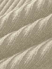 Franclia 新款秋冬性感修身圆领喇叭袖优雅休闲针织毛衣连衣裙（女款） - 米色 - 查看 8