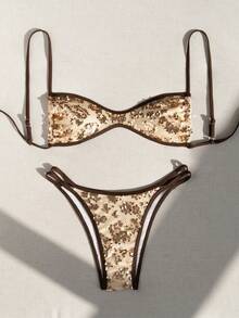 Swim Mod New Sexy Women Bikini Set, Sequin Swimsuit For Beach Vacation, Spring/Summer - Multicolor - View 4