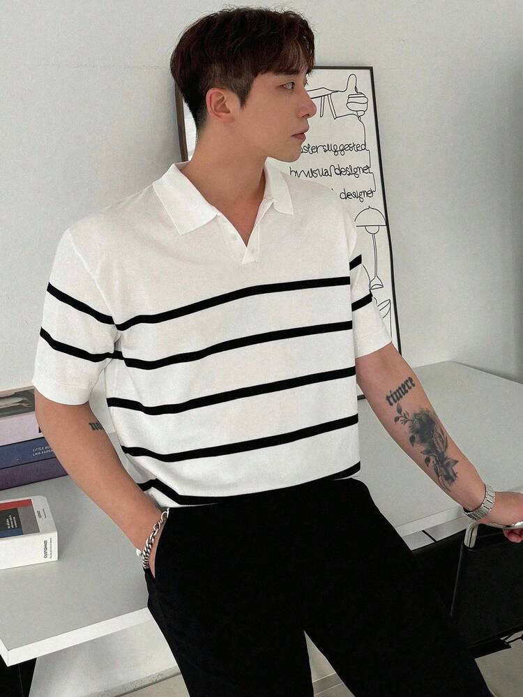 Men's Striped Knitwear For Summer