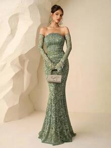 Coutiva Luxury Evening Gown, High-End Formal Dress, Elegant And Sophisticated Lady-Like Style