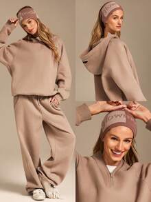 GLOWMODE 80% Merino Wool Warm Soft Wide Knit Jacquard Headband Autumn Winter Outdoors Daily Active Wear