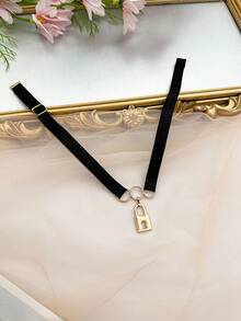 女士内衣配饰 - 可调节可拆卸颈圈 - 黑色 - 查看 5