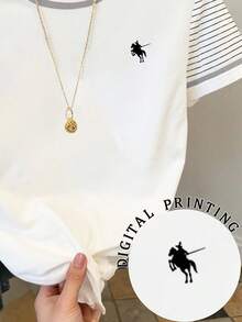 Resyla Women's Round Neck Short Sleeve Casual Striped T-Shirt, Versatile For Daily Wear, Summer