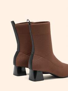 CUCCOO BASICS Giày bốt cao cổ mũi nhọn, tiện dụng hàng ngày dành cho nữ - màu nâu - Xem 10