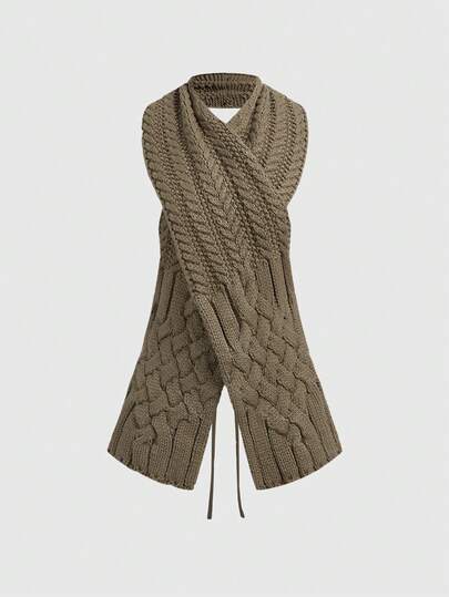 Grunge Punk Maglione lavorato a maglia vintage sexy con scollo a canottiera, schiena scoperta e lacci