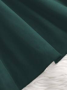 Sparklyn 女童优雅公主风黑色网纱连衣裙 - 墨綠色 - 查看 5