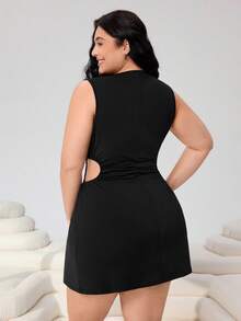 Hourglow 黑色針織無袖連身裙 - 黑色 - 查看 2