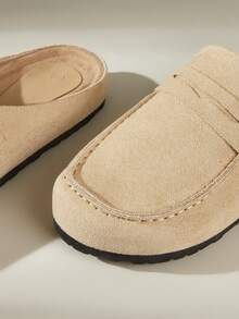 Solecia Daily Casual Simple Solid Color Closed Toe Slippers, Women Flats - Yellow - View 6