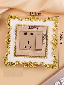 1pc Floral Decor Switch Outlet Wall Sticker, Stickers, Wall Decal, Vinyl Decal For Home Decorations, Spring Decoration Items Refresh Your Home, Festival Decoration Stickers Gifts Birthday Graduation - White - View 20